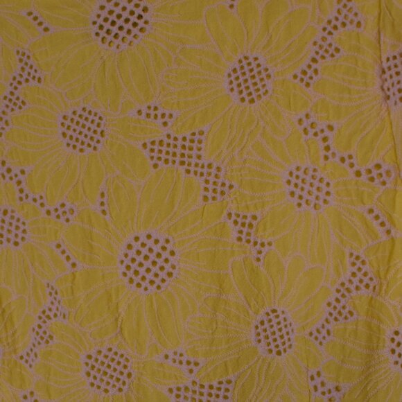 Talbots Women's Floral Eyelet Fit & Flare Summer Dress Preppy Patchwork Coquette - Picture 8 of 9